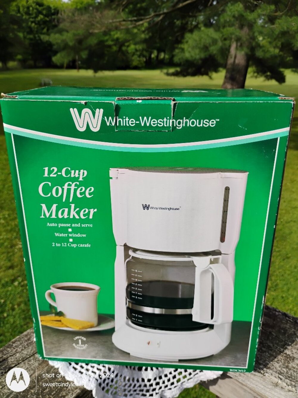 White-Westinghouse 12-cup coffee maker new old stock orig pkg dated 2000